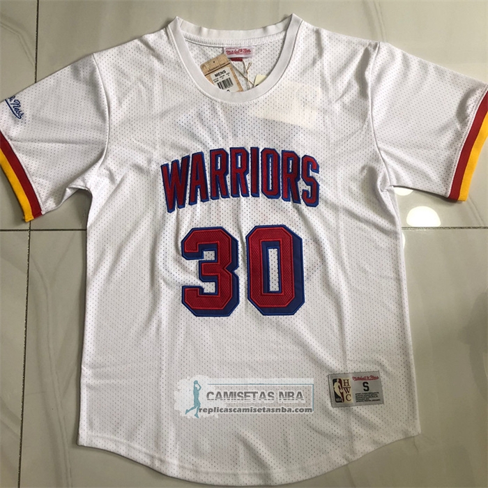 Camiseta Manga Corta Golden State Warriors Stephen Curry NO 30 Blanco